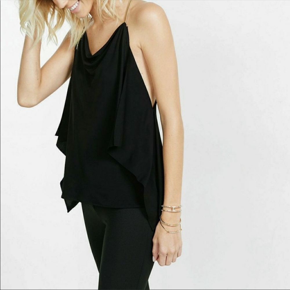 EXPRESS Drapey Top w Gold Chain